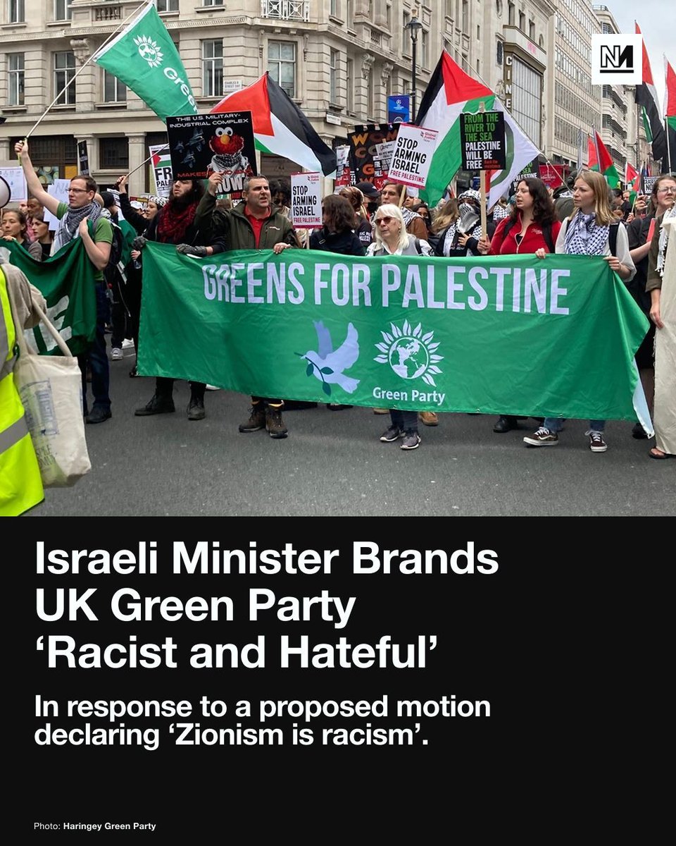 A Green party motion that calls for Zionism to be treated as a form of racism has provoked ire from a senior Israeli official. 

At the party’s spring conference next month, members will vote on a motion seeking to recognise Zionism as an ethnonationalist political ideology.

In