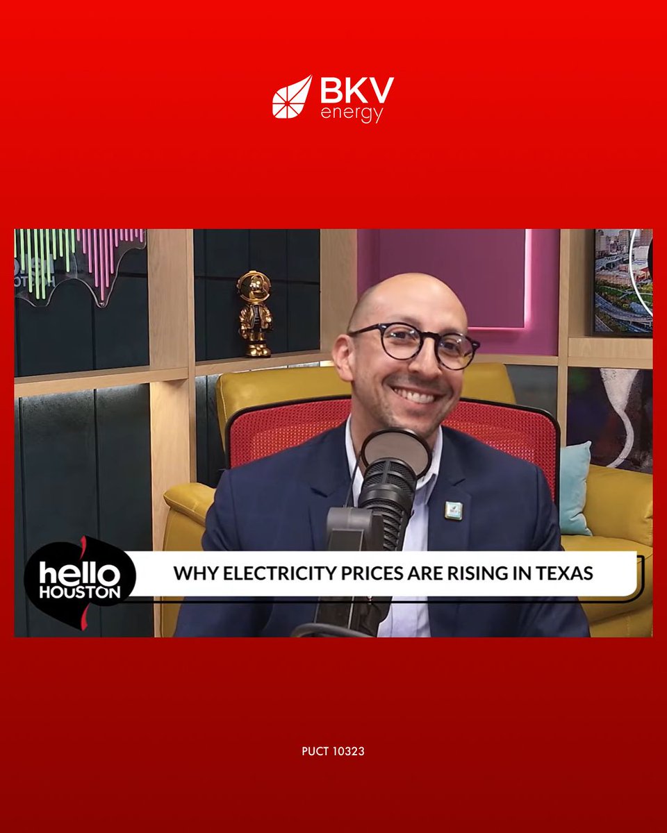 BKVEnergy's tweet photo. Sam Luna joins Hello Houston to break down TX power demand, forecasts, and what they actually mean for electricity prices and households.

Clear, practical insight into the grid. No hype, just facts.

Watch the full conversation on YouTube. Link in bio. https://t.co/ooM2t0ZdbN https://t.co/YDWH1qCNIs