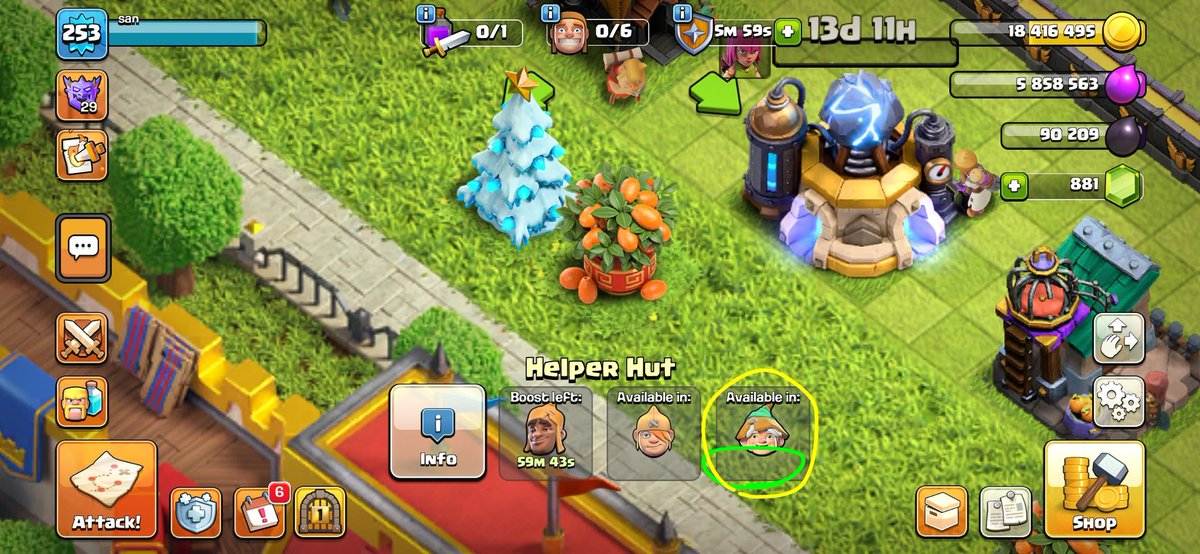 161_davigamer's tweet photo. @ClashofClans The available time in hepler hut preview is missing https://t.co/yRzscnnJUw