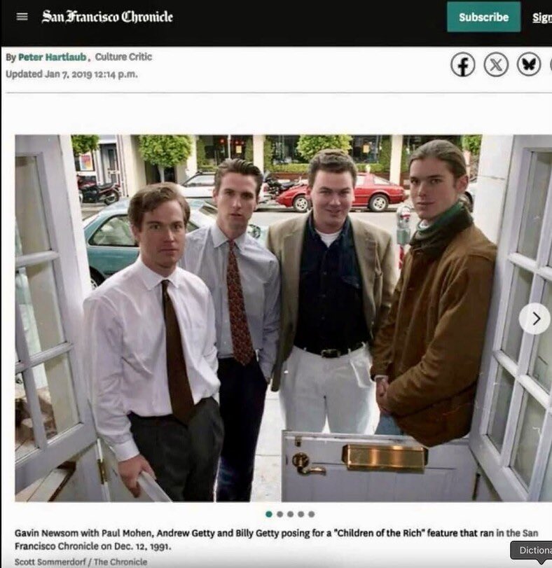 SmirnoffsM's tweet photo. @CAgovernor 

I thought I heard #kneepadnewscum said he grew up poor and he mostly ate Macaroni and cheese,  now he is grouped in with the “ Children of the Rich “ ,
what gives 🤷‍♂️🥴🇺🇸 https://t.co/7zYVL1Cm2z