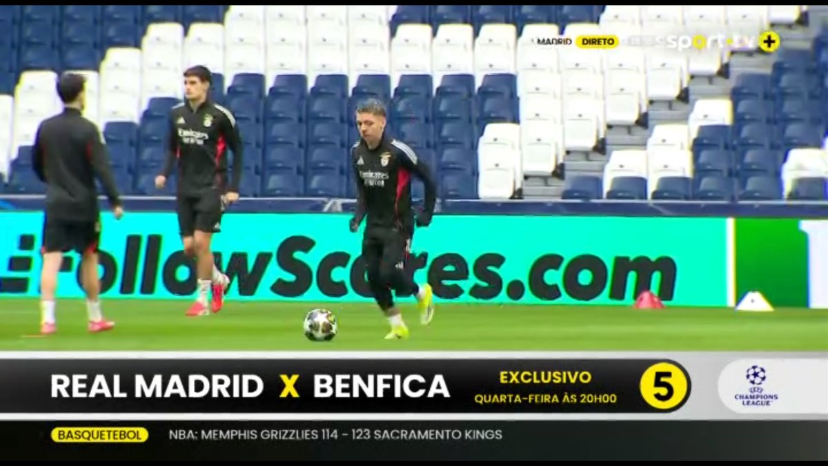 Suspendu pour le match retour des barrages de la Ligue des Champions face au Real Madrid, Gianluca Prestianni est tout de même à Madrid pour s'entraîner et accompagner ses coéquipiers du Benfica.