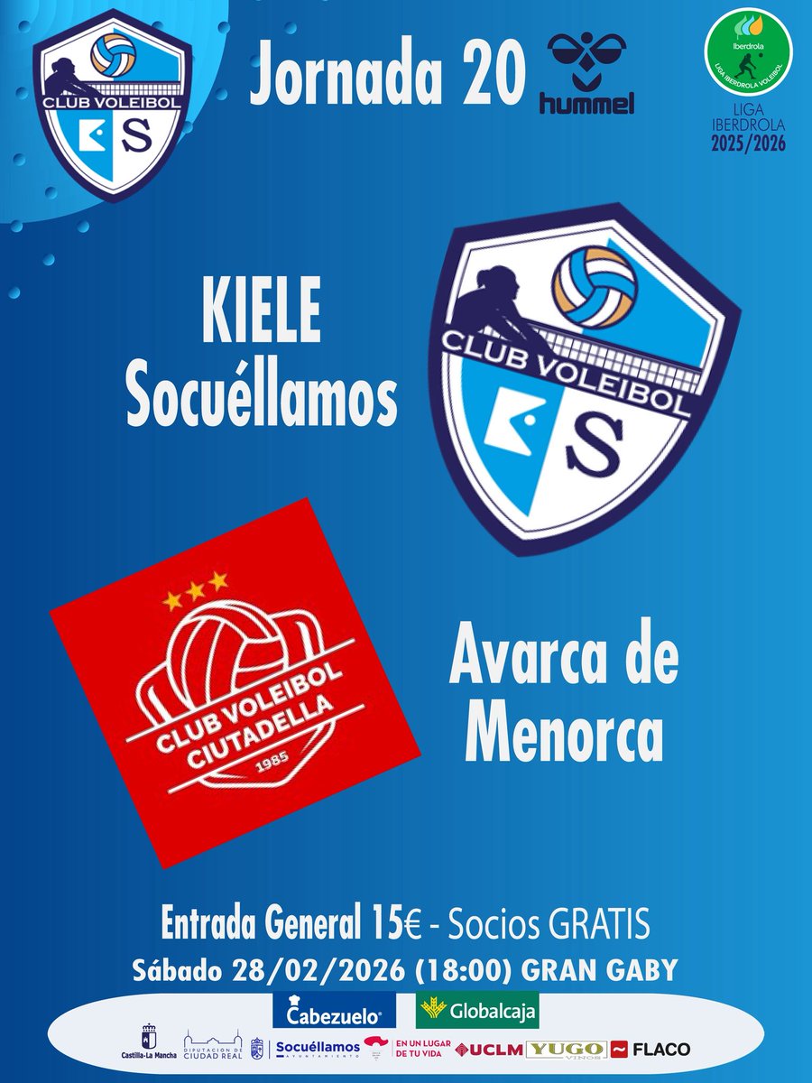 Este sábado vivimos una auténtica final en casa
Nos medimos al líder,Avarca Menorca

💥 Nos jugamos la permanencia
💥 Solo quedan 3 jornadas
💥 Afición, nos haces falta.
Juntos somos más fuertes

📍Gran Gaby
🗓️Sábado 28
🕕18h
🎟️ Entrada general: 15€ | Socios GRATIS

#VamosKiele