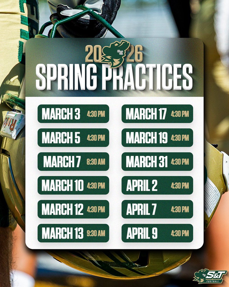 Thank you to <a href="/CoachOeser/">Max Oeser</a> and <a href="/Miners_FB/">S&T Football</a> for the Spring Practice and Camp Invite!!