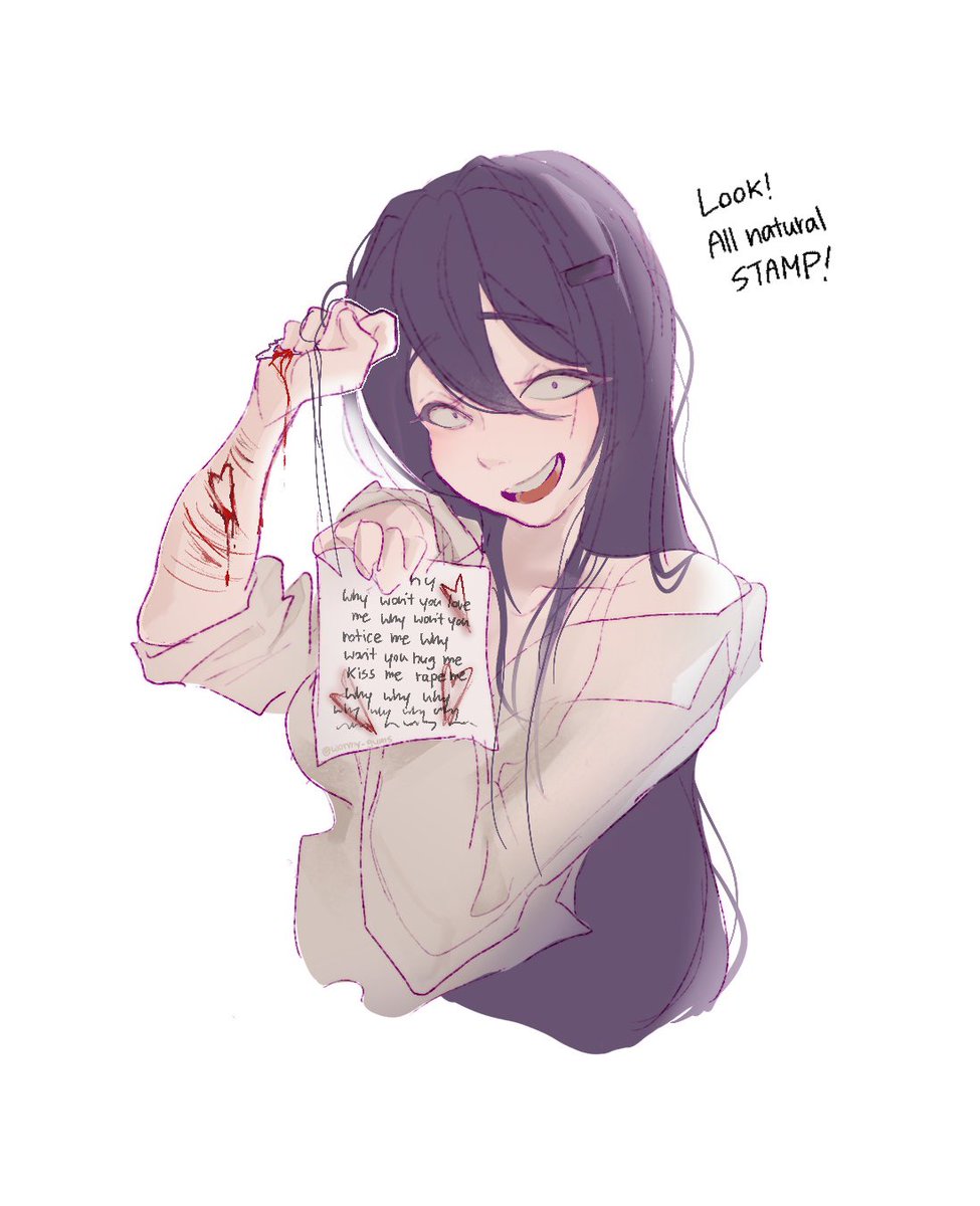 been a while since i drew this lunatic 

#ddlc