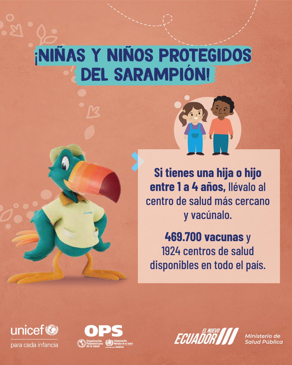 PeriodismoP_Ec's tweet image. GOBIERNO LANZA CAMPAÑA NACIONAL DE VACUNACIÓN CONTRA EL SARAMPIÓN

El Gobierno presentó oficialmente la campaña nacional de vacunación para proteger a la niñez frente al #sarampión, ante el aumento de casos en la región y la alerta sanitaria en las #Américas.

El Ministerio de