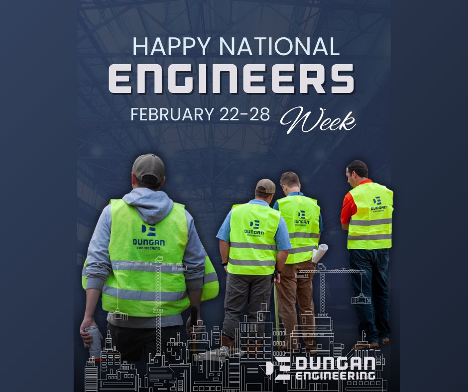 dunganeng's tweet photo. Celebrating the problem solvers, planners, and builders who shape our communities every day. Happy National Engineers Week to our incredible team! https://t.co/sBRXWlAMY2