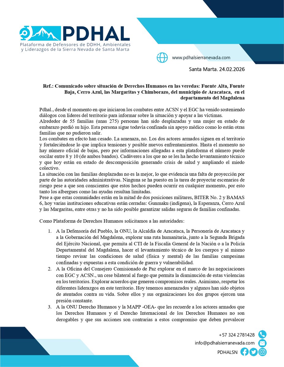 PDHAL Sierra Nevada de Santa Marta tweet media