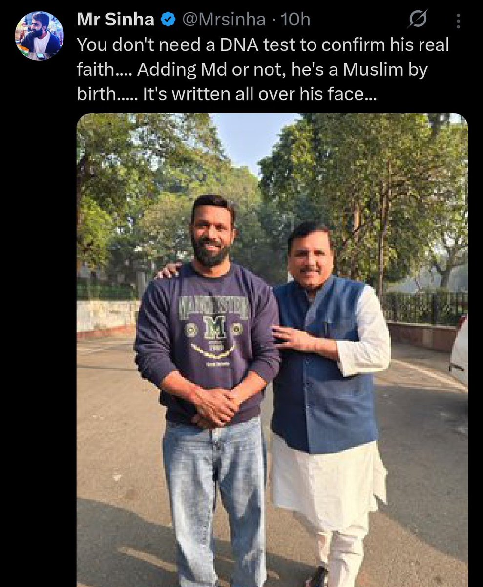 Nher_who's tweet photo. This Toilet brush is calling Deepak a Muslim because of his beard 

By that Logic your face is similar to Baba Ram Rahim, should public call you his illegitimate son? https://t.co/rrlIpWKck7