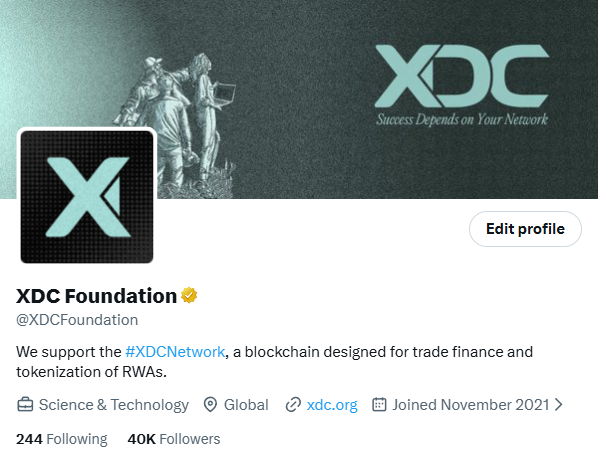 40,000 strong. 🫡

A big shoutout to the XDC community. We appreciate everyone building, sharing, and pushing the XDC Network forward.

Next stop - 50k