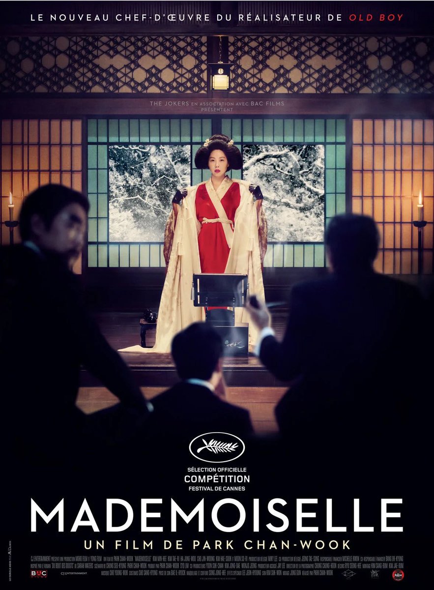 Avant hier j’ai vu « Mademoiselle » de Park Chan-Wook qui se déroule dans les années 30 en Corée

Et si vous aimez le cinéma il faut que vous voyez ce chef d’œuvre qui je pense est dans mon top 10 film que j’ai vu

Je vais rien spoil, allez juste le voir !!!!