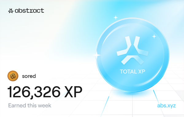 Thanks for huge xp <a href="/AbstractChain/">Abstract</a> this week.

<a href="/playdegenarena/">Duel Arena</a> + <a href="/onchainheroes/">Onchain Heroes: Maze of Gains</a> combo wombo🔥