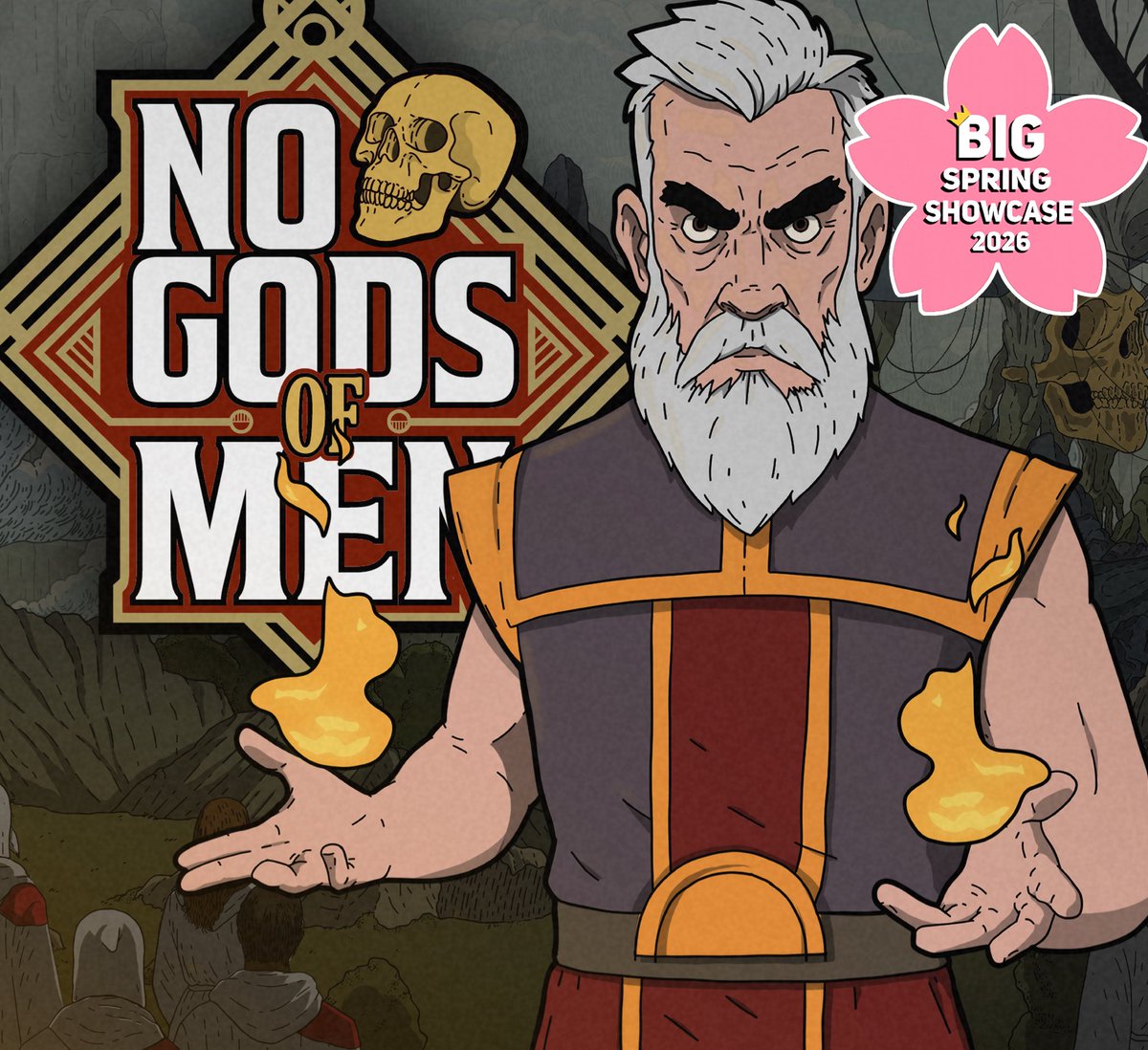 longtoothllama's tweet photo. Excited &amp; honored to announce No Gods of Men will be participating in @clemmygames Best Indie Games Spring Showcase 2026!

#BIGSpringShowcase https://t.co/MjugLqxJz8
