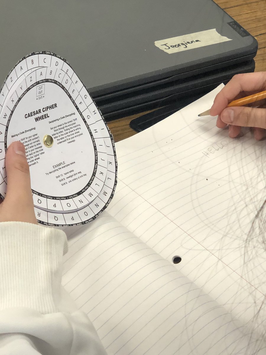 olv56's tweet photo. Learning all about cryptography for today’s STEM lesson.  @OLVictoryOCSB https://t.co/s8TNFXw69d