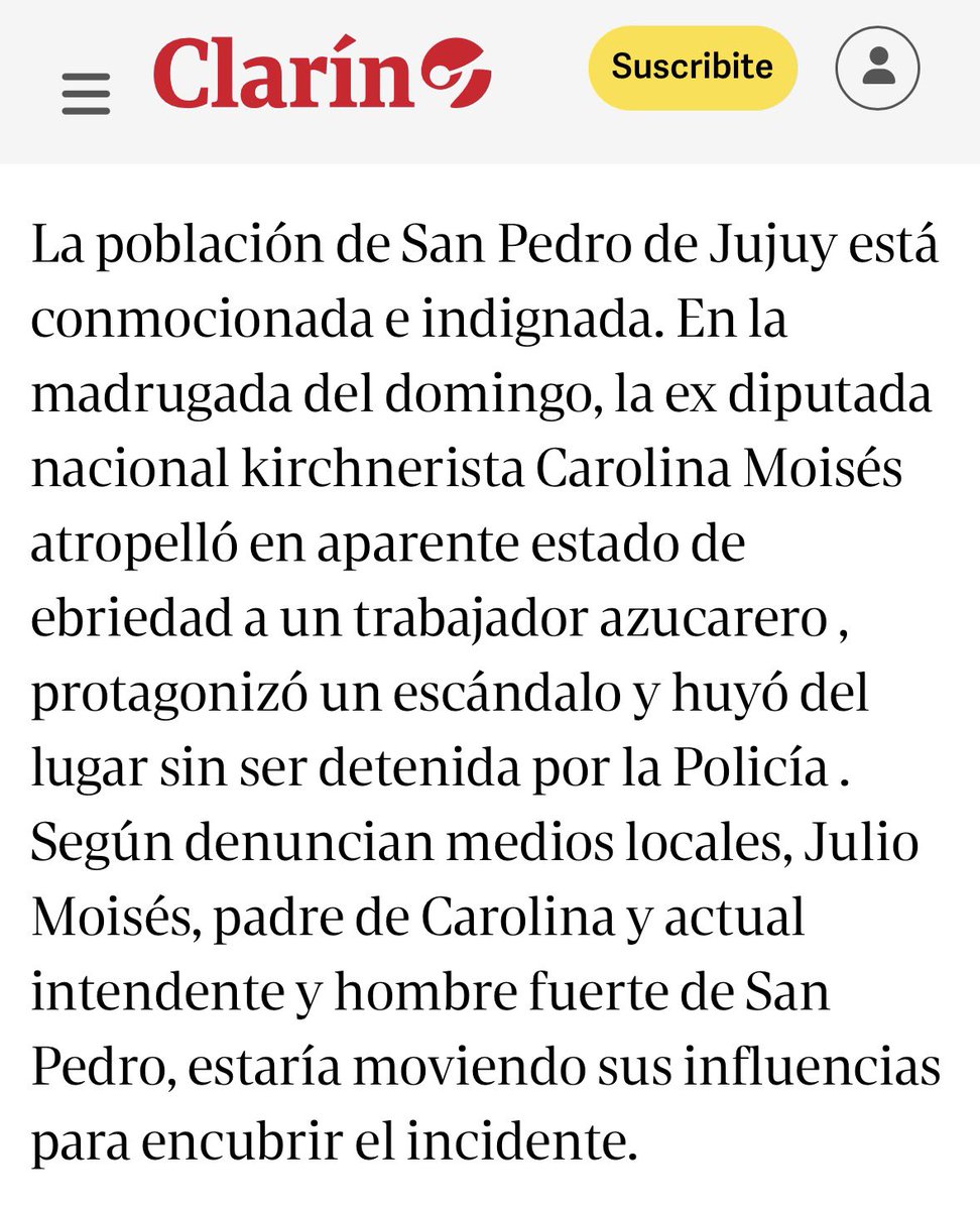 manujove's tweet photo. Carolina Moises, nueva vice del Senado. Y un archivo de 2012 que reaparece. El título de la nota: “Una diputada ebria huyó tras atropellar a un hombre”. El detalle léanlo ustedes mismos. Argentina, el país de los contactos y las segundas oportunidades. https://t.co/8FOGOICTnD