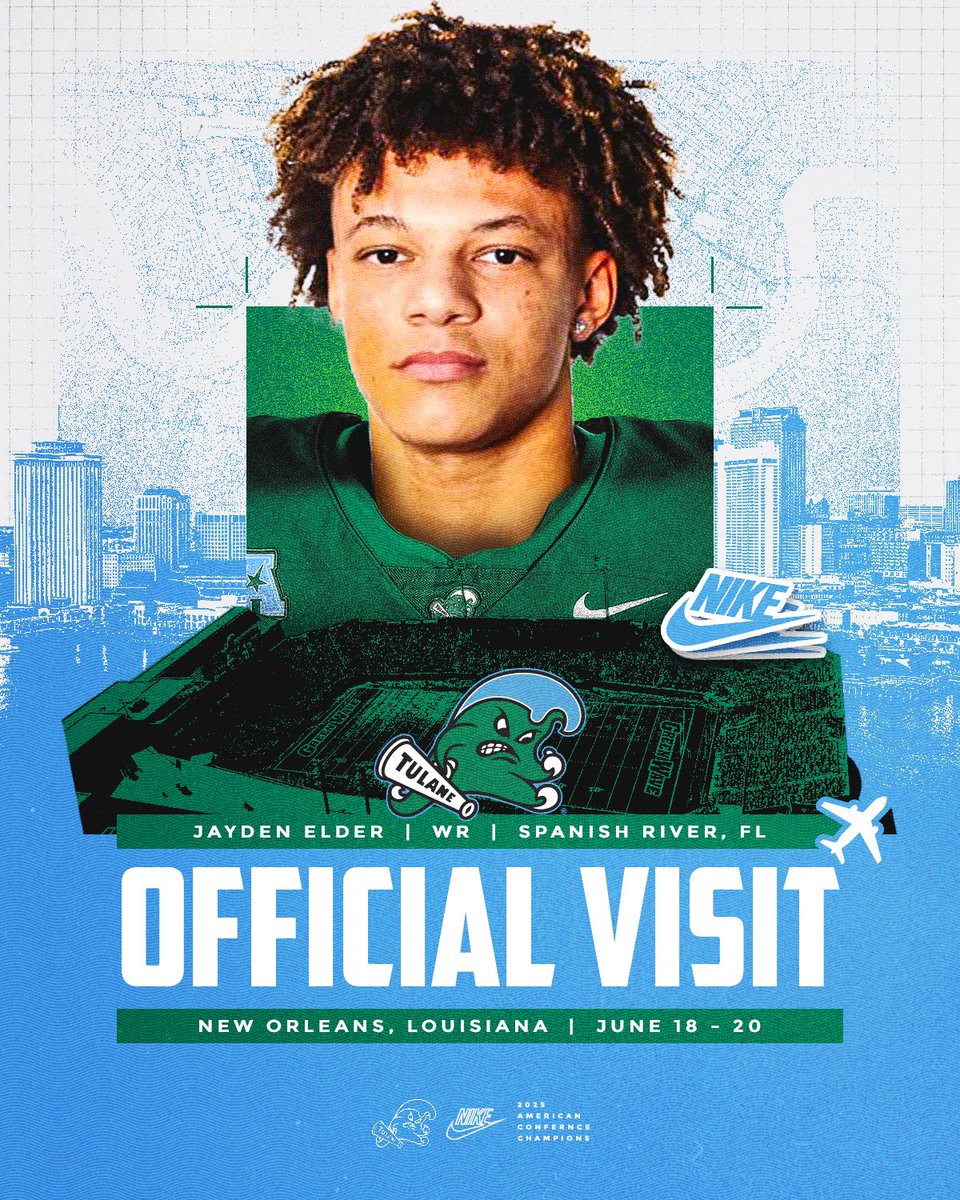 jayden2elder's tweet image. #Officialvisit #GreenWave 👀👀🌊