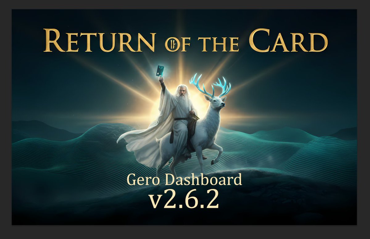 The Gero Card is here. And it’s better than ever.

Gero Dashboard v2.6.2 introduces a completely redesigned card experience:

• Brand new step-by-step ordering flow
• Pay with ADA directly during setup
• Worldwide physical card shipping
• Clear real-time KYC status tracking
