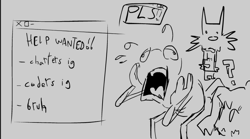 FNFCrisis's tweet photo. now that the v1 is out PLEASEEEEEEE WE NEED CODERRRSSSS AND CHARTTERRSSS AND CHROMATIKERSSSS AND SPRITERSSSSsssSSs.. PLEAAASEEEEEEEEEeeee...ss.. https://t.co/7vkxbou0vL