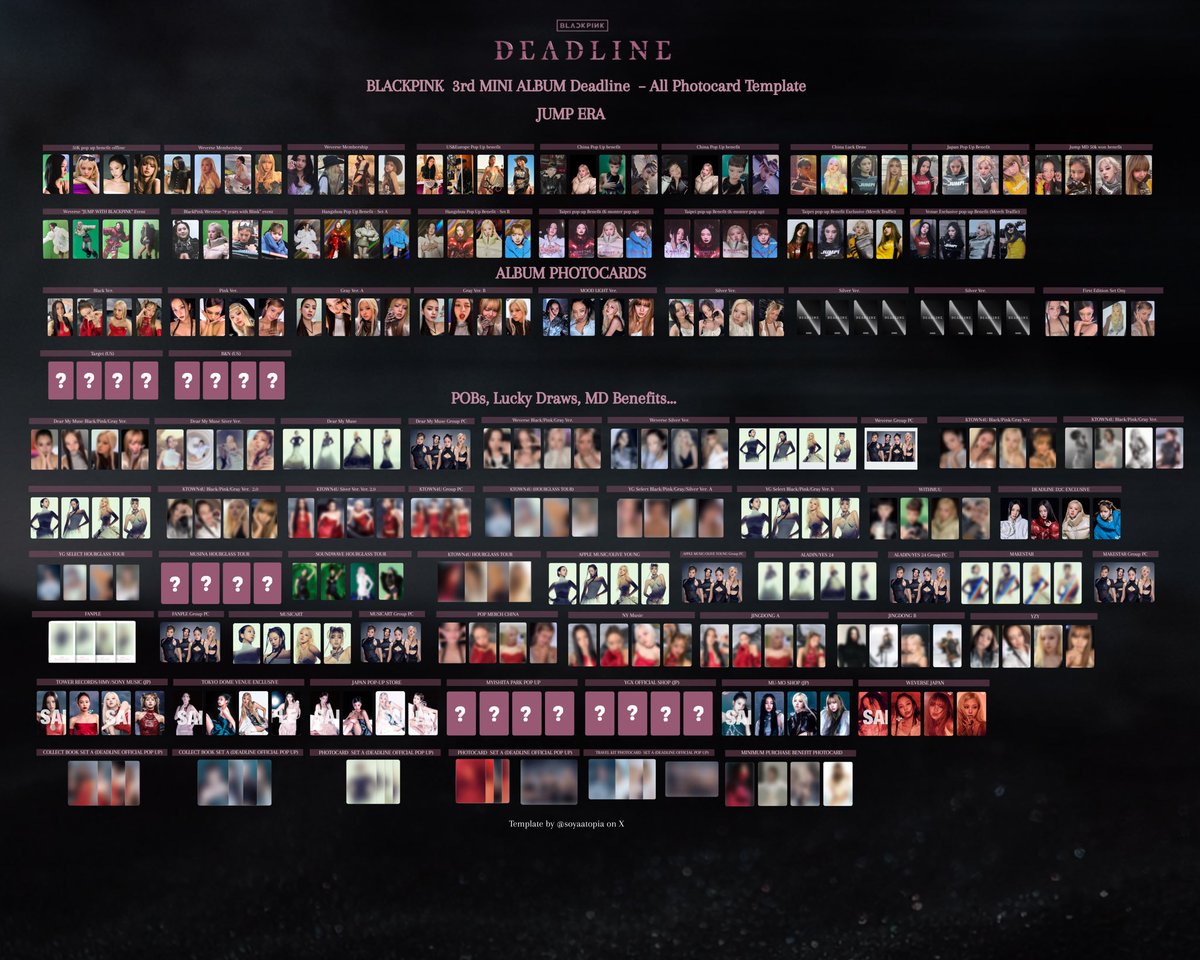 BLACKPINK  3rd MINI ALBUM Deadline  – All Photocard Template

💌Vou atualizar os templates a nessa que os pcs lançarem apenas nessa thread 
💌I’ll update this thread as the photocards are released

📆 24.02.2026