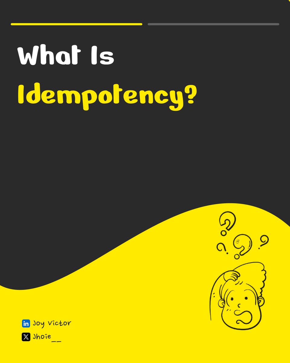 Jhoie__'s tweet photo. Have you run a deployment and it produces the same outcome every time? There's a word for that, IDEMPOTENCY.

#CloudInfrastructure #DataPlatformEngineering https://t.co/iMavWjMQ8w