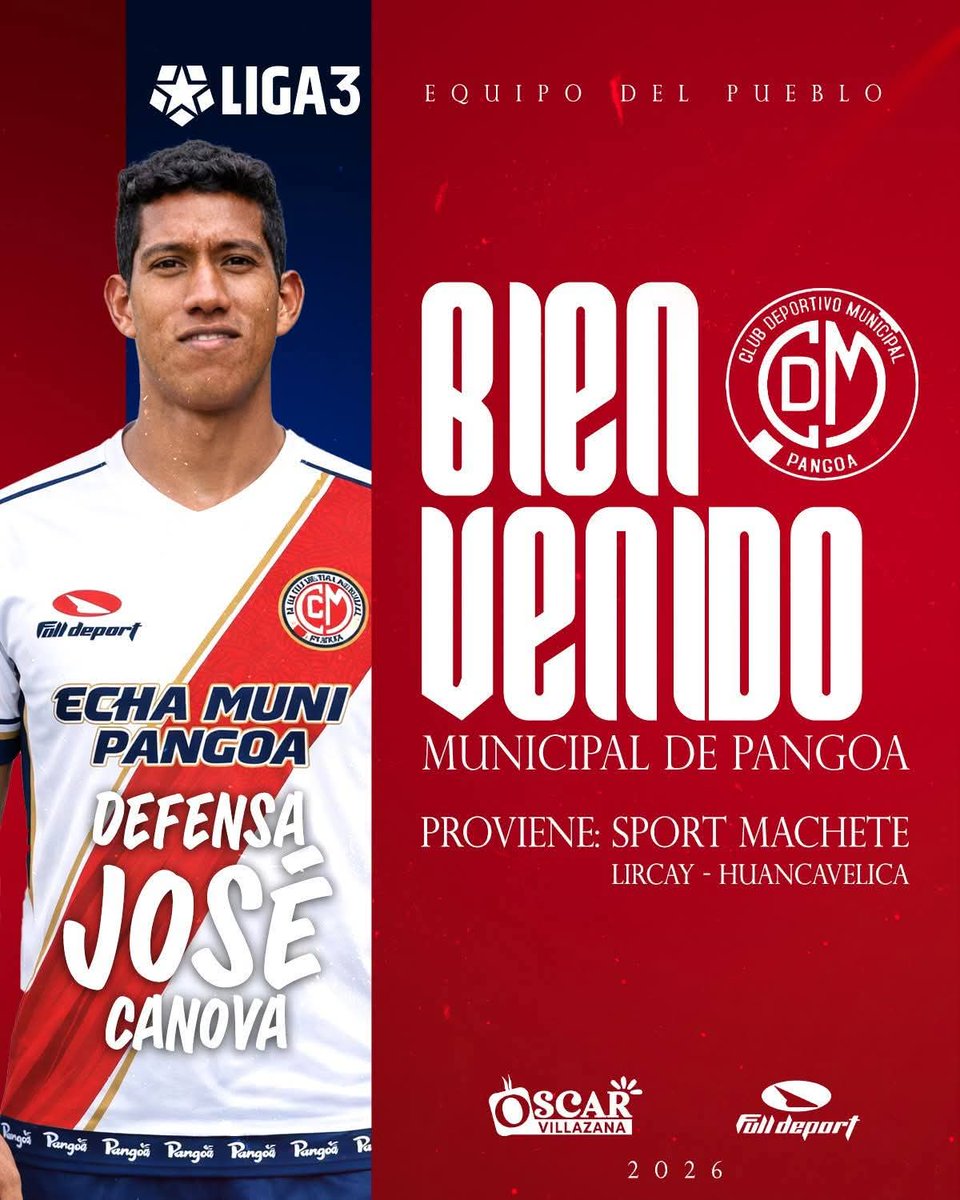 Kozac1's tweet image. #Liga3 Municipal de Pangoa anuncia 3 refuerzos de peso para el torneo 2026, Goth Quispe (uno de los goleadores del año pasado) y José Canova (Experimentado defensa) resalta en las primeras incorporaciones del cuadro edil.