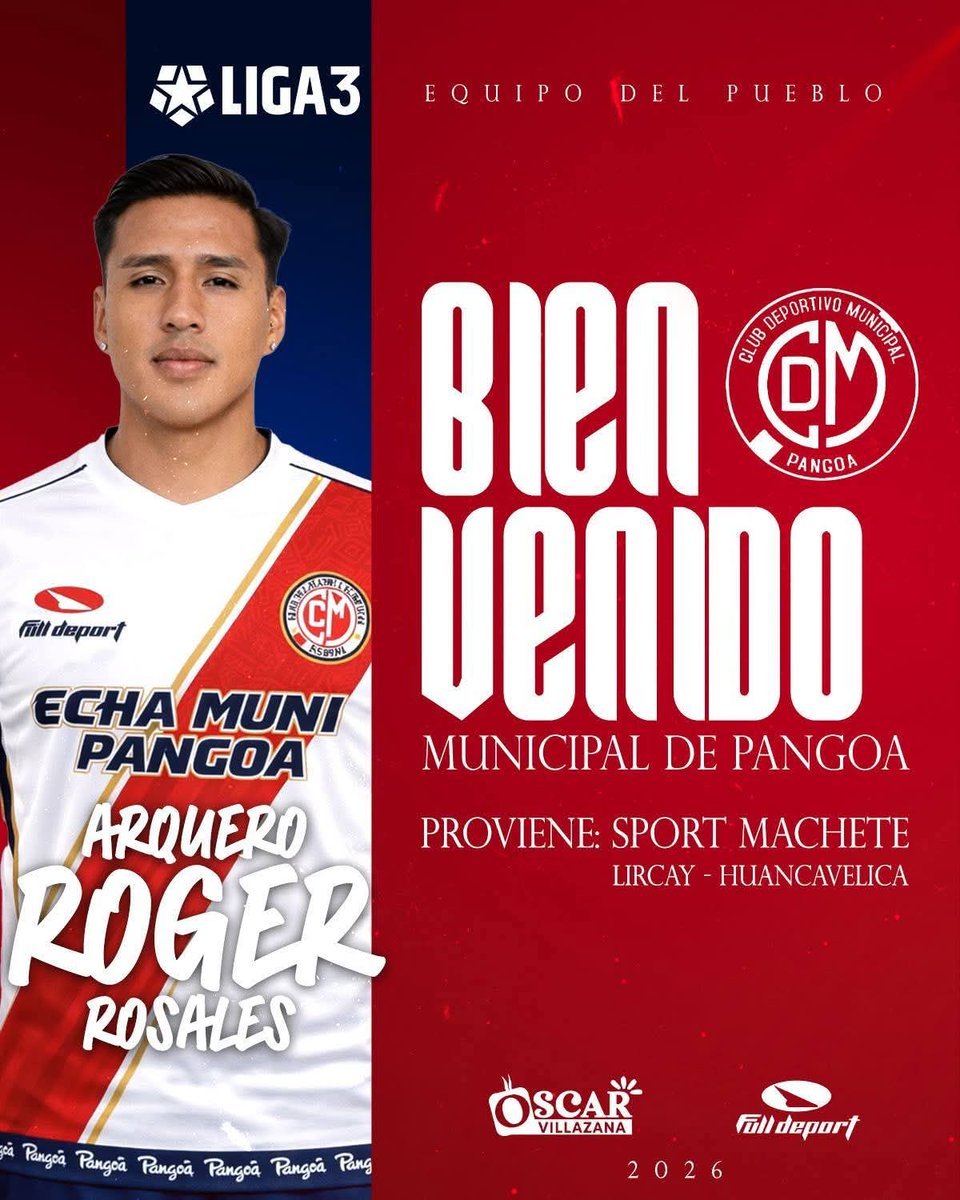 Kozac1's tweet image. #Liga3 Municipal de Pangoa anuncia 3 refuerzos de peso para el torneo 2026, Goth Quispe (uno de los goleadores del año pasado) y José Canova (Experimentado defensa) resalta en las primeras incorporaciones del cuadro edil.