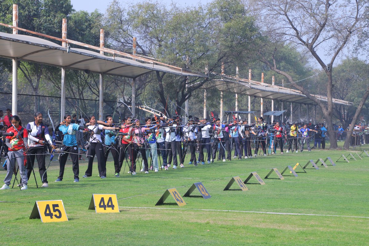 india_archery's tweet photo. The Junior Selection Trial for Asia Cup–WRT Stage 2 (Iraq) begins today at SAI NCOE, Sonipat (24–27 Feb).
Young archers compete for national selection 🏹
#IndianArchery #AsiaCupWRT #SelectionTrial #ArcheryIndia https://t.co/D1D9oUEHF3