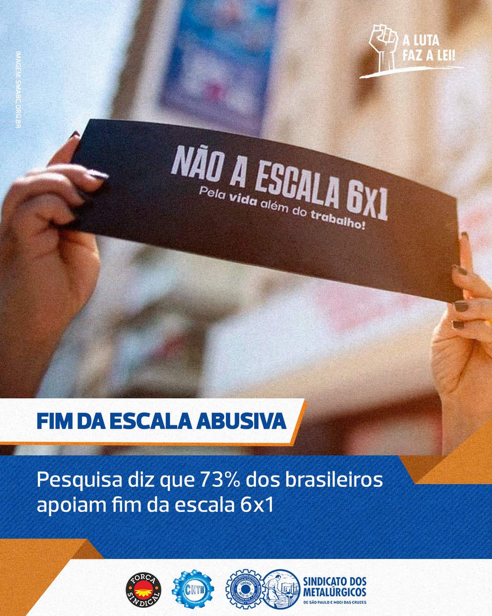 🚨 73% QUEREM O FIM DA ESCALA 6x1! 🚨

Você sabia que 73% dos brasileiros apoiam o fim dessa jornada exaustiva? 📊✅ Uma pesquisa fresquinha da Nexus - Pesquisa e Inteligência de Dados confirmou: o povo quer mais tempo para viver, mas sem mexer no bolso! 💰🚫📉

VEJA OS DETALHES