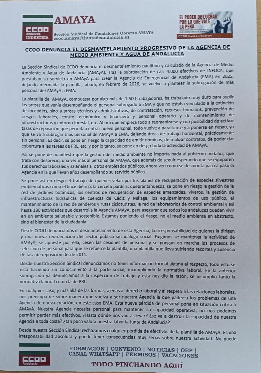 CCOO Industria Andalucía tweet media