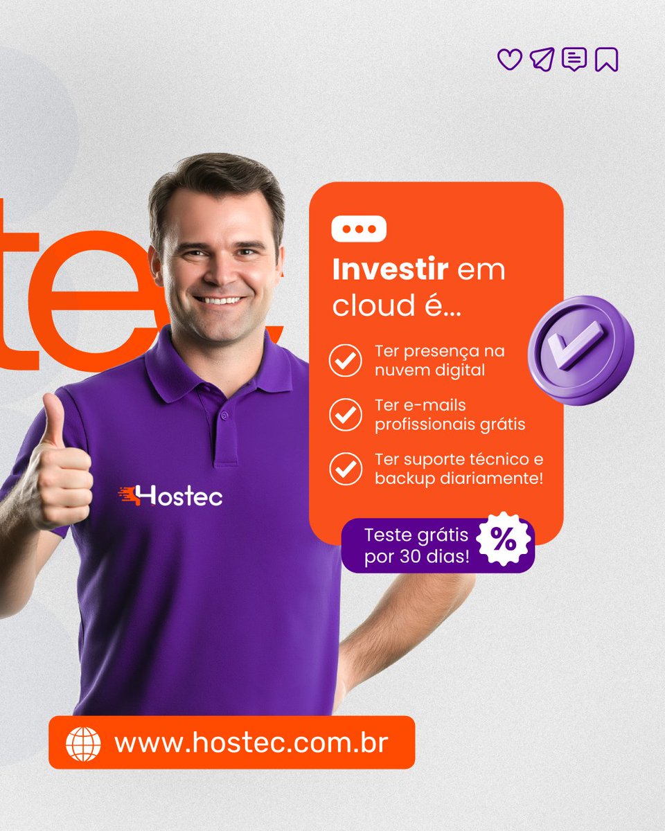 H0stec's tweet photo. Sua empresa já está na nuvem? ☁️

Investir em cloud não é apenas tecnologia — é crescimento, segurança e profissionalismo para o seu negócio.

Leve sua empresa para o próximo nível com infraestrutura confiável e suporte de verdade.

Acesse agora:🌐 https://t.co/HuMezhhR9t https://t.co/A56OTgEL6q