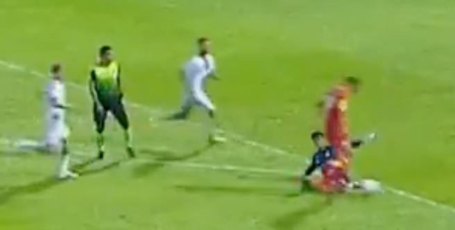 Even more egregious was that the referee was right in front.