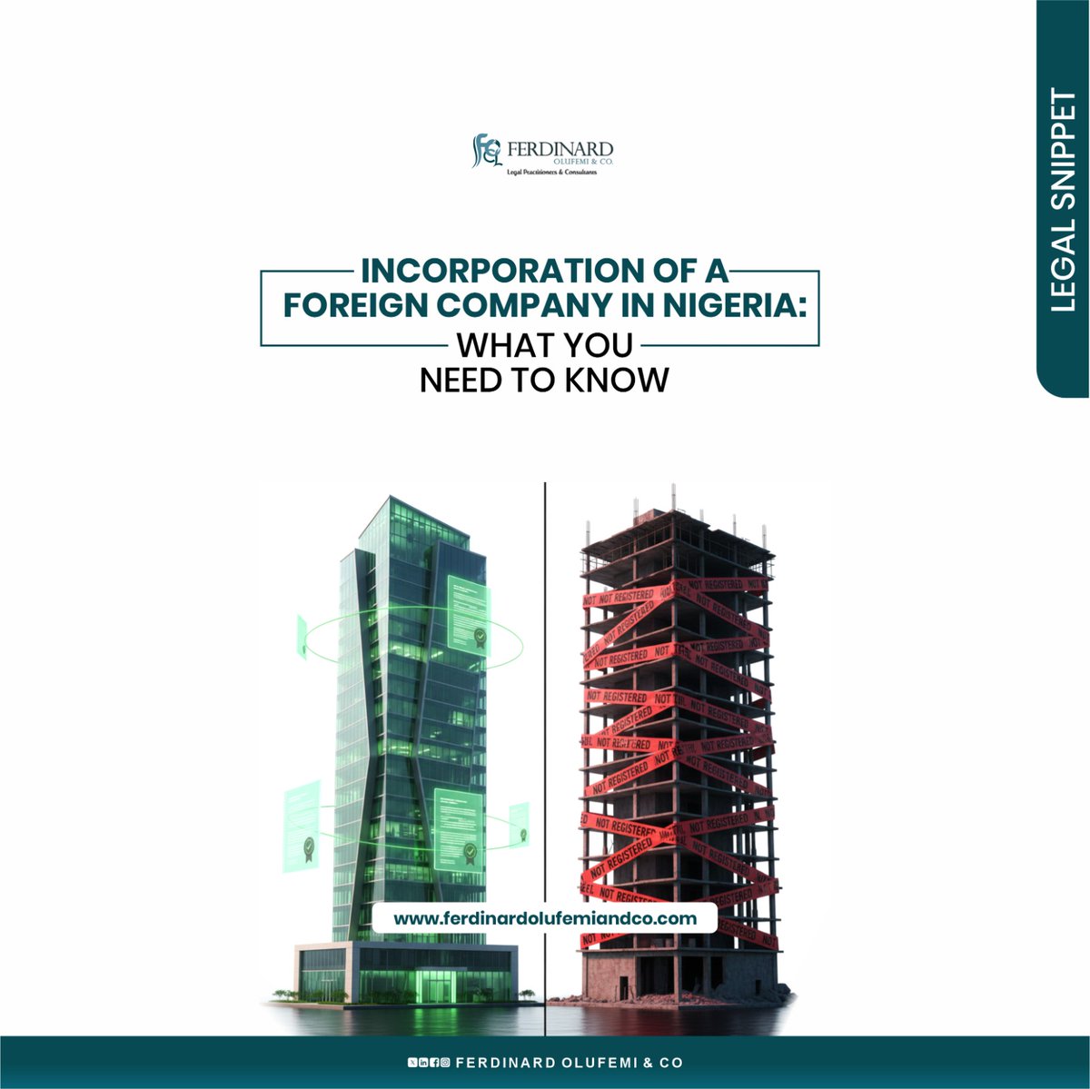 FocLegal's tweet photo. Expanding your business into Nigeria? Ensure you understand the incorporation requirements and available exemptions before commencing operations. https://t.co/t9LFvLZbs0