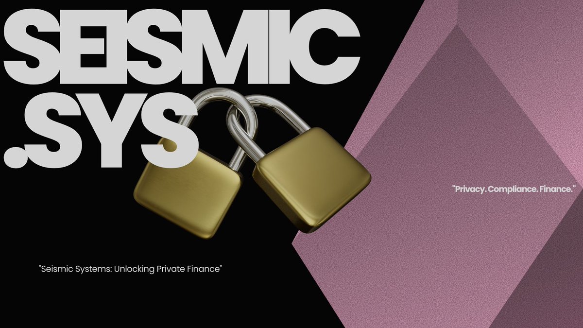alihanasd's tweet photo. Why is @SeismicSys the missing piece for Fintechs? 

Blockchain's potential for finance has always hit a wall: Privacy. You can't run a global bank on a public ledger where every transaction is exposed.

Seismic changes the game:
 
✅ Privacy by design for every swap and loan.
✅ Native compliance and reporting tools built-in.
✅ Seamless integration with global card providers.

With $17M in backing from top-tier VCs like @a16zcrypto, Seismic is no longer just a project. It is the new standard for trust-minimized finance.

The infrastructure for the future is here. 

#Blockchain #FintechRevolution #DataPrivacy #a16z #SeismicSys