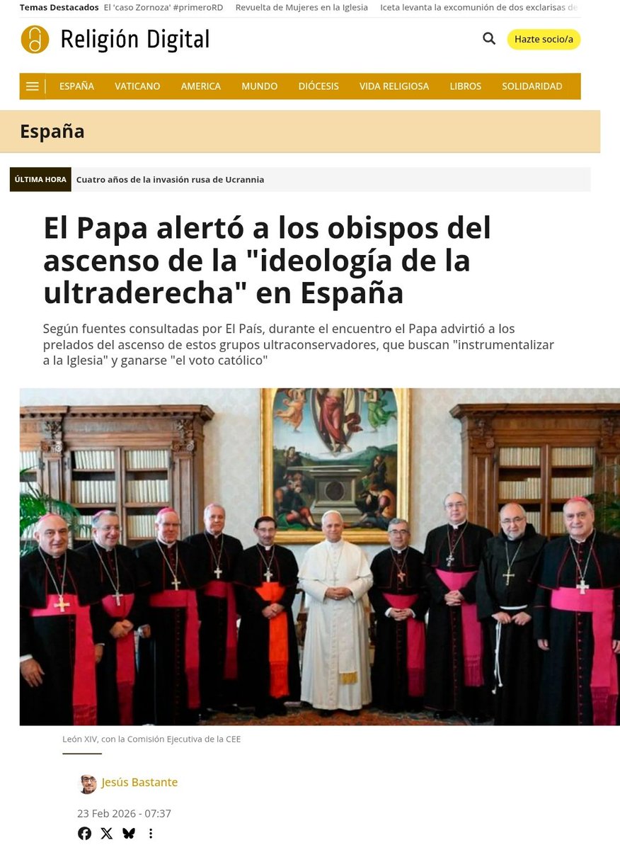 <a href="/prensaCEE/">Of. Información CEE</a> <a href="/Confepiscopal/">ConferenciaEpiscopal</a> Es bueno que se reaccione ante las mentiras. Sin embargo resulta que no sólo El País divulgó bulos, según lo explicitado en la presente nota. Hasta merodeadores de curias, como Beltrán y Bastante, se sumaron rápidamente al asunto incluso con añadidos de "fuentes episcopales".