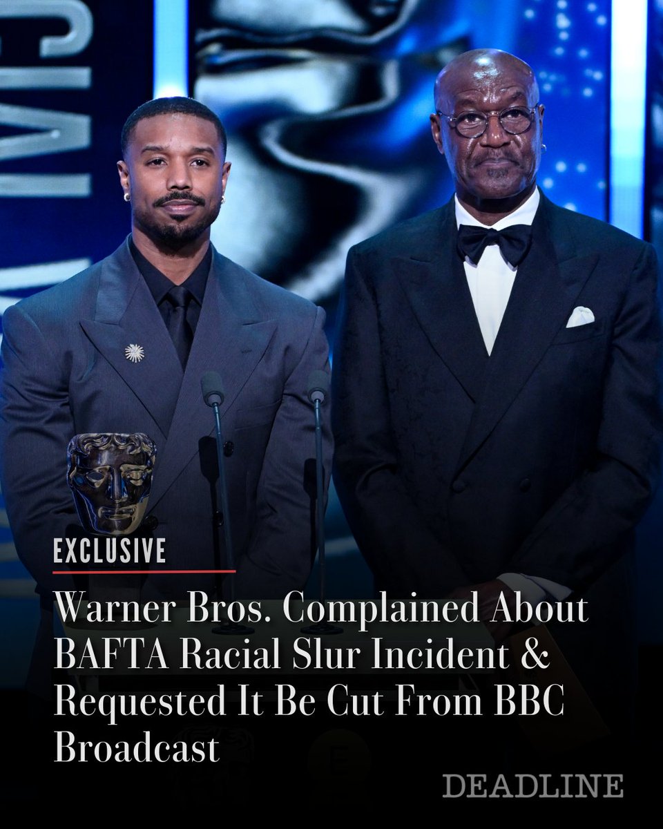 EXCLUSIVE: Warner Bros. raised immediate concerns about the involuntary racial slur directed at the stars of 'Sinners' during the BAFTA Film Awards, requesting that the incident be removed from the BBC broadcast.

Warner Bros. executives made a complaint to BAFTA within minutes