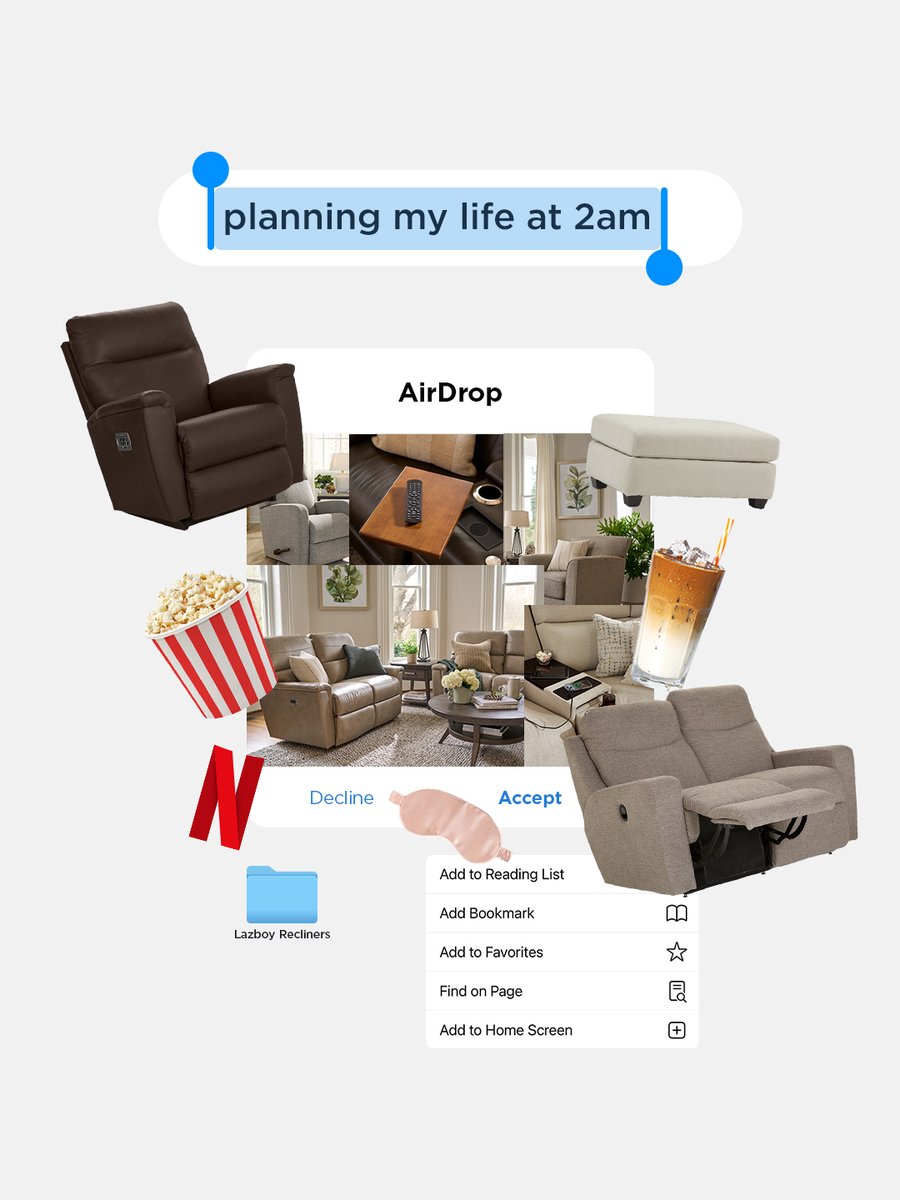LazboyMe's tweet photo. 2 am is for big dreams and an even bigger comfort.​

Planning the future is just easier when you’re fully reclined. Find your recliner across UAE stories and online, link in bio.​

#LaZBoyME #2amThoughts #LateNightVibes https://t.co/UphbxGDI6r