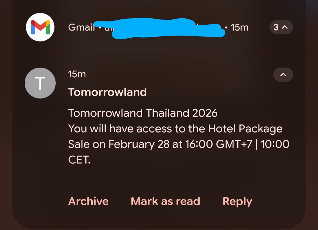 tthemultiverse's tweet photo. ini gw termasuk 20 orang Indonesia beruntung yang dapet acces beli tiket Tomorrowland thailand duluan yah? https://t.co/HmKV0mIODs