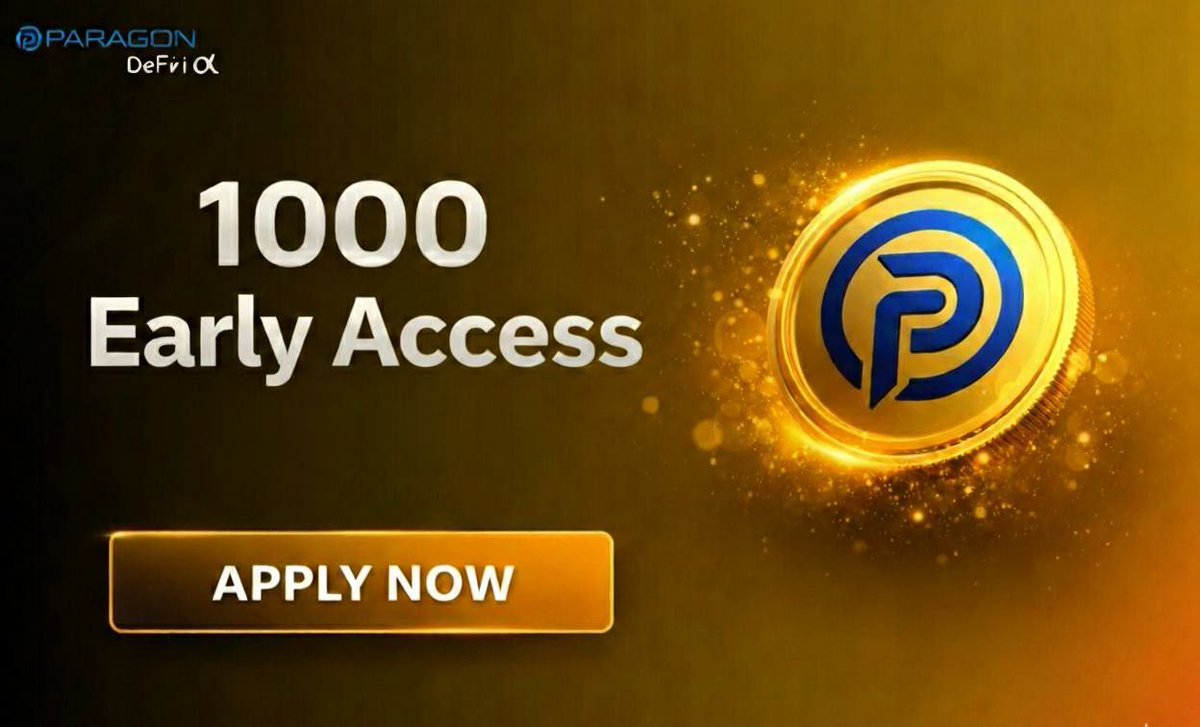 ⚔️ 1,000 Early Access Allocations ⚔️

Before the Paragon Testnet goes live, we’re selecting 1,000 early access members.

This is curated.
Not automatic.

To qualify:
• Follow <a href="/PRGNChain/">Paragon | DeFi × AI × Index</a> 
• Join Discord (link in bio) and fill form in early access channel.
• Post why you want