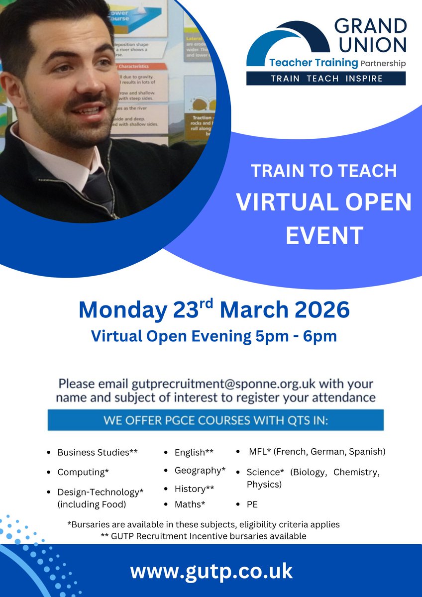 The Grand Union Teacher Training Partnership tweet media