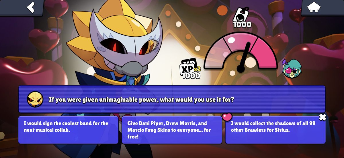 I think it’s this one today? I have Angelo so I’ll get credits to save for Sirius since I don’t have all 99 brawlers 
#BrawlStars #Brawlentines