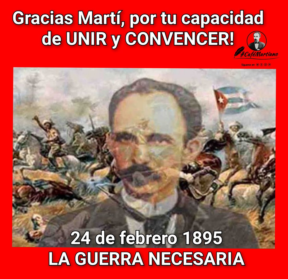 Hoy recordamos a aquellos mambises que, siguiendo el ejemplo del 68, nos enseñaron la lección más grande: la unidad lo vence todo. Que su sacrificio no sea nostalgia, sino compromiso. #CubaViveEnSuHistoria