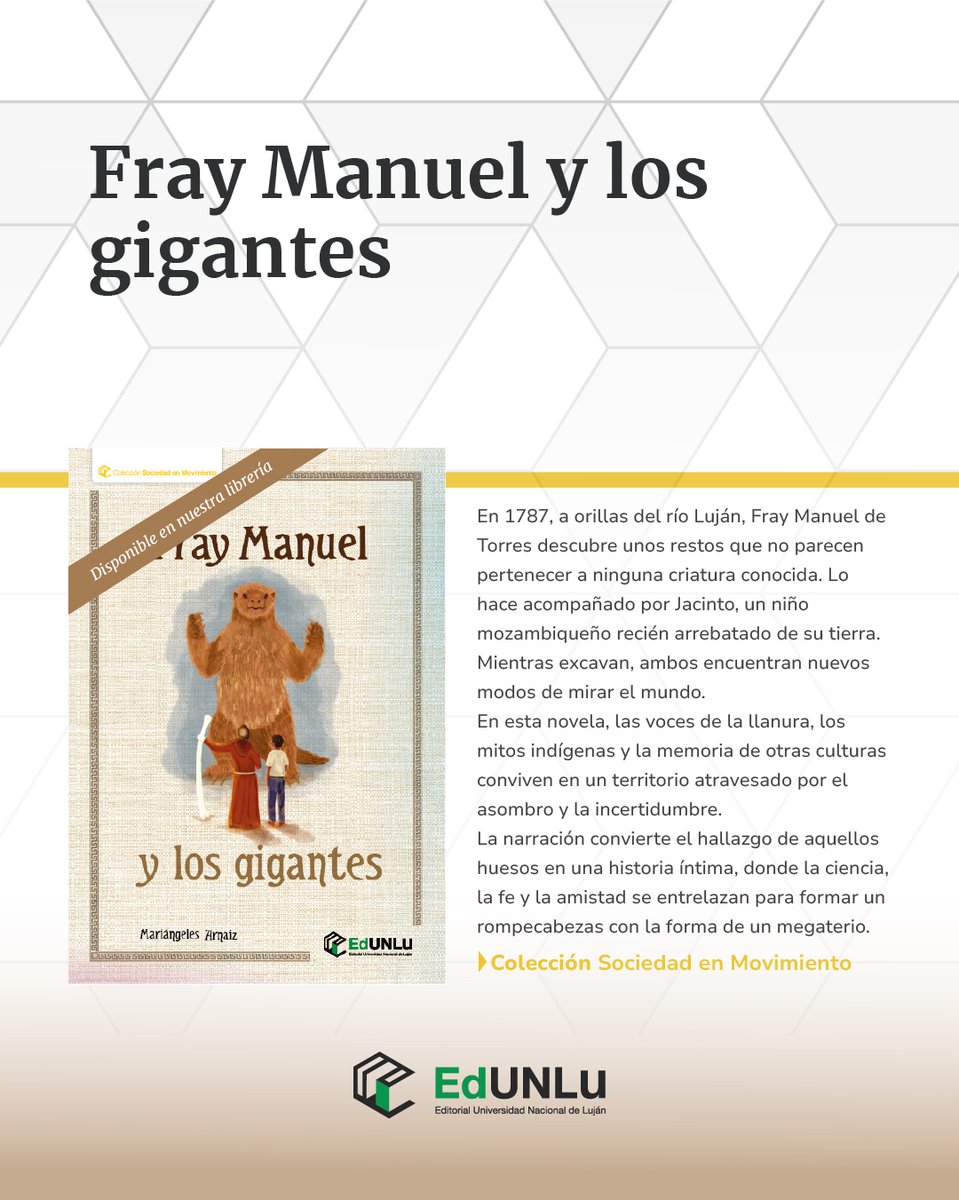 EditorialEdunlu's tweet photo. 📚 Fray Manuel y los gigantes 📚
🖋 Autora: Mariángeles Arnaiz

🌐 Encontrá el libro en la Librería Universitaria y en nuestra web:
https://t.co/og36vlCYa0

#NovedadEditorial #EdUNLu #EditorialUniversitaria #Extension #FrayManuelyLosGigantes #FrayManueldeTorres https://t.co/pkhbQssXCk