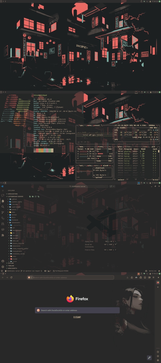 [XFCE] My first rice with Gruvbox Material Link: https://t.co ...