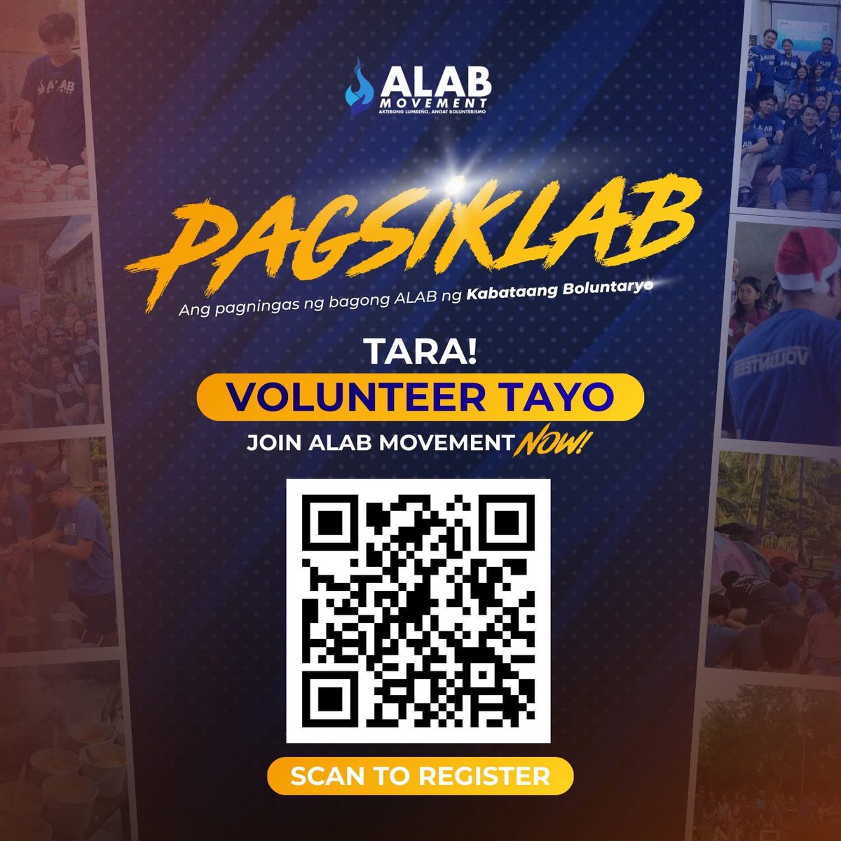 alabmovement's tweet photo. 𝐏𝐀𝐒𝐈𝐊𝐋𝐀𝐁𝐀𝐍 𝐍𝐀! 🔥

Sama-sama nating paalabin ang apoy ng kabataang naglilingkod!
Sumali, maging bahagi ng kwento, at magsilbing tanglaw sa bawat sulok ng ating komunidad. ✨

Kung nararamdaman mo ang init sa iyong puso,
kung handa kang maging bahagi ng apoy na ito... https://t.co/fU3kYit6em