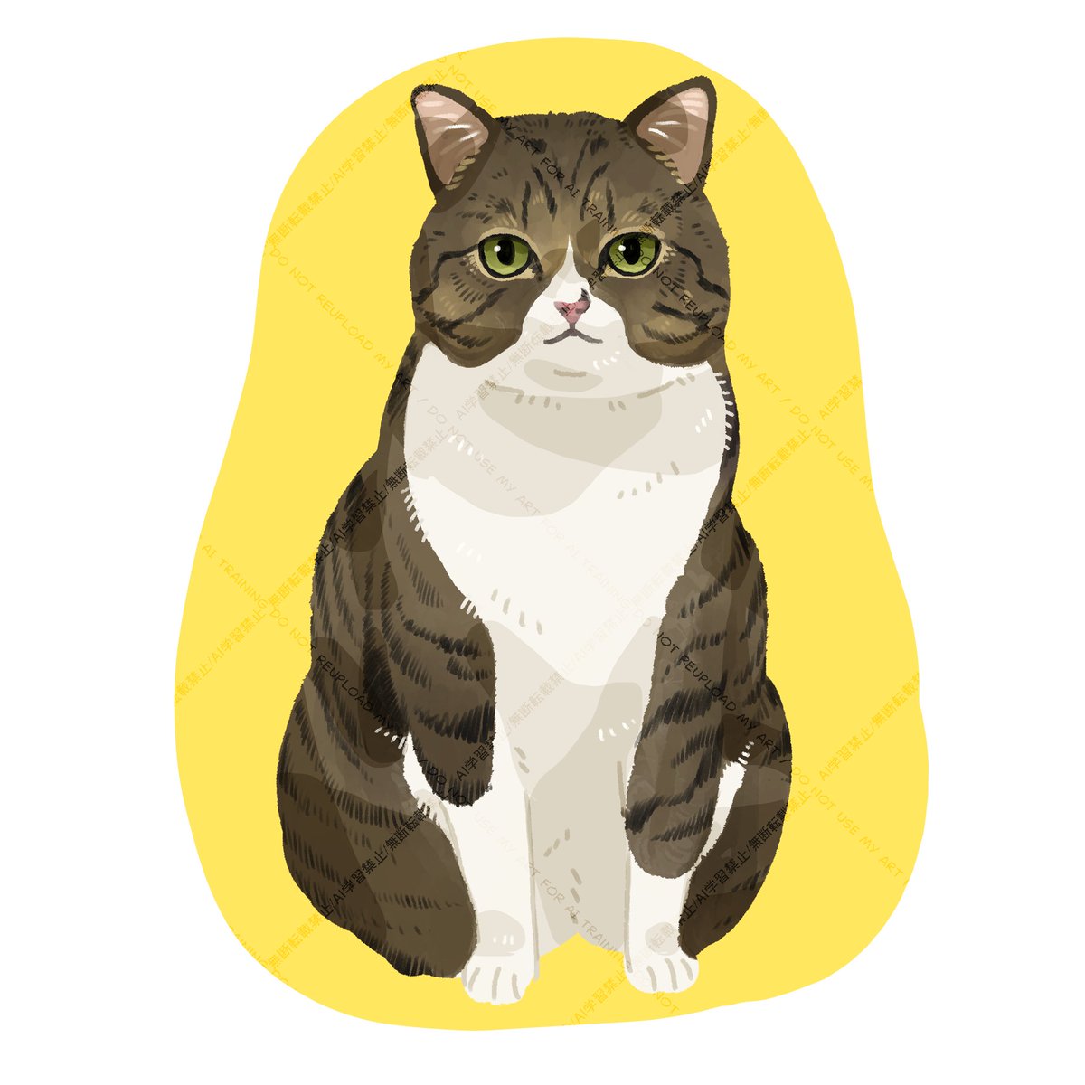 ペット似顔絵】 猫ちゃんのオーダーも受け付けるようになって、猫