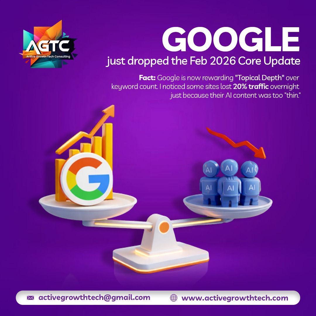 AGTC2025's tweet photo. Topical Depth is now beating Keyword Count. Stop losing traffic to "thin" AI content. We help you rank with authority, not just volume. 📈

📞+(503) 522-8783
🌐https://t.co/fOUxKIeBRH

#GoogleUpdate #SEO #ContentStrategy #DigitalMarketing #AI #GoogleCoreUpdate #ActiveGrowthTech https://t.co/2PBE18tZy1