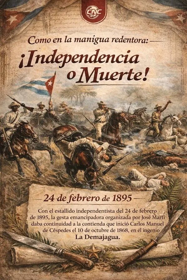 El 24 de febrero no sólo fue el reinicio de nuestras luchas independentista sino q fue un acto de continuidad necesaria de la lucha por la independencia de #CubaSoberana.