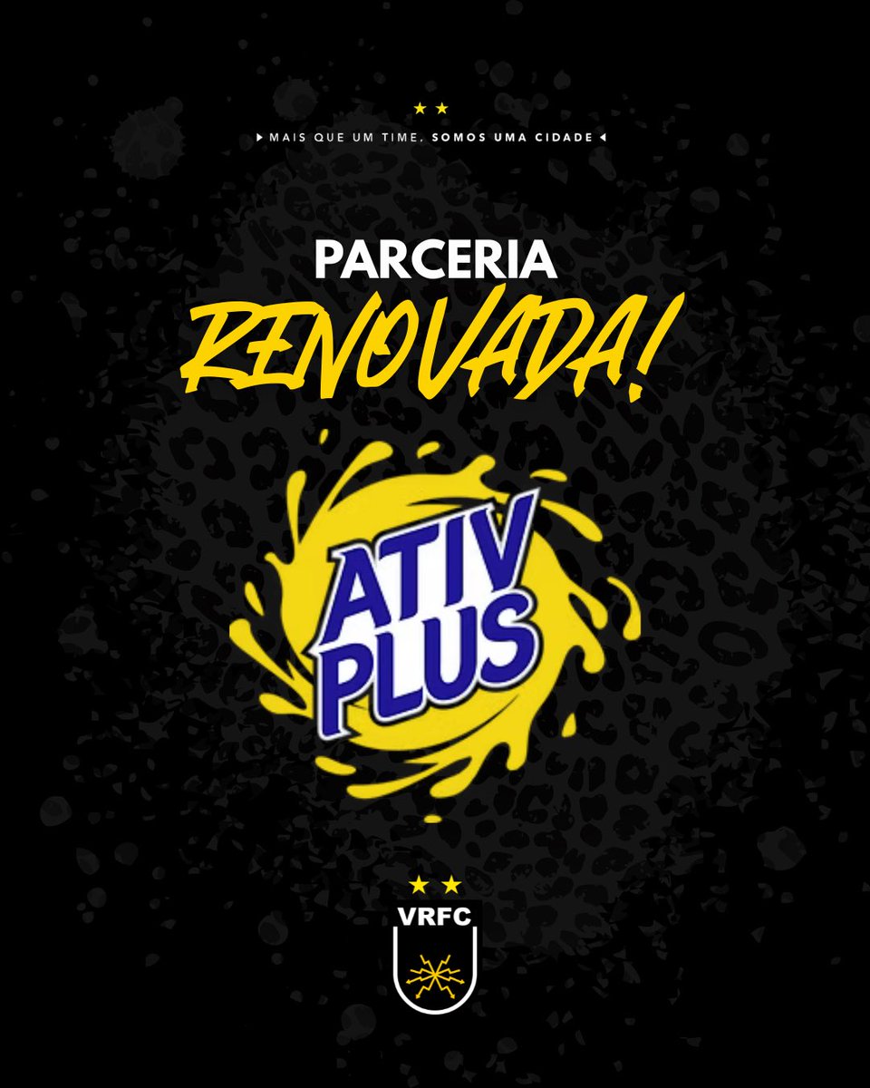 VoltacoFC's tweet photo. PARCERIA RENOVADA! ✅⚡️

Ativ Plus e Voltaço juntos por mais um ano.

Obrigado pelo apoio! Vamos juntos!

#VRFC #ParceiroDeAço https://t.co/4sDsI0atJN