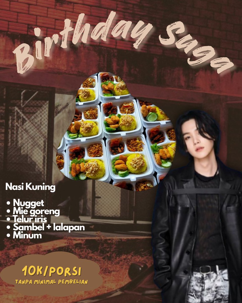 [HELP RT GUYS]

Hallo Army, dalam menyambut birthday Suga aku ingin open donasi untuk berbagi makanan yang nantinya akan dibagikan ke adik-adik kita di Panti Asuhan nih🙌🏻 

Untuk detail pelaksanaan ada di gfrom ya. Terimakasih💜

Link gform : forms.gle/AjhAVBtopYE4tb…