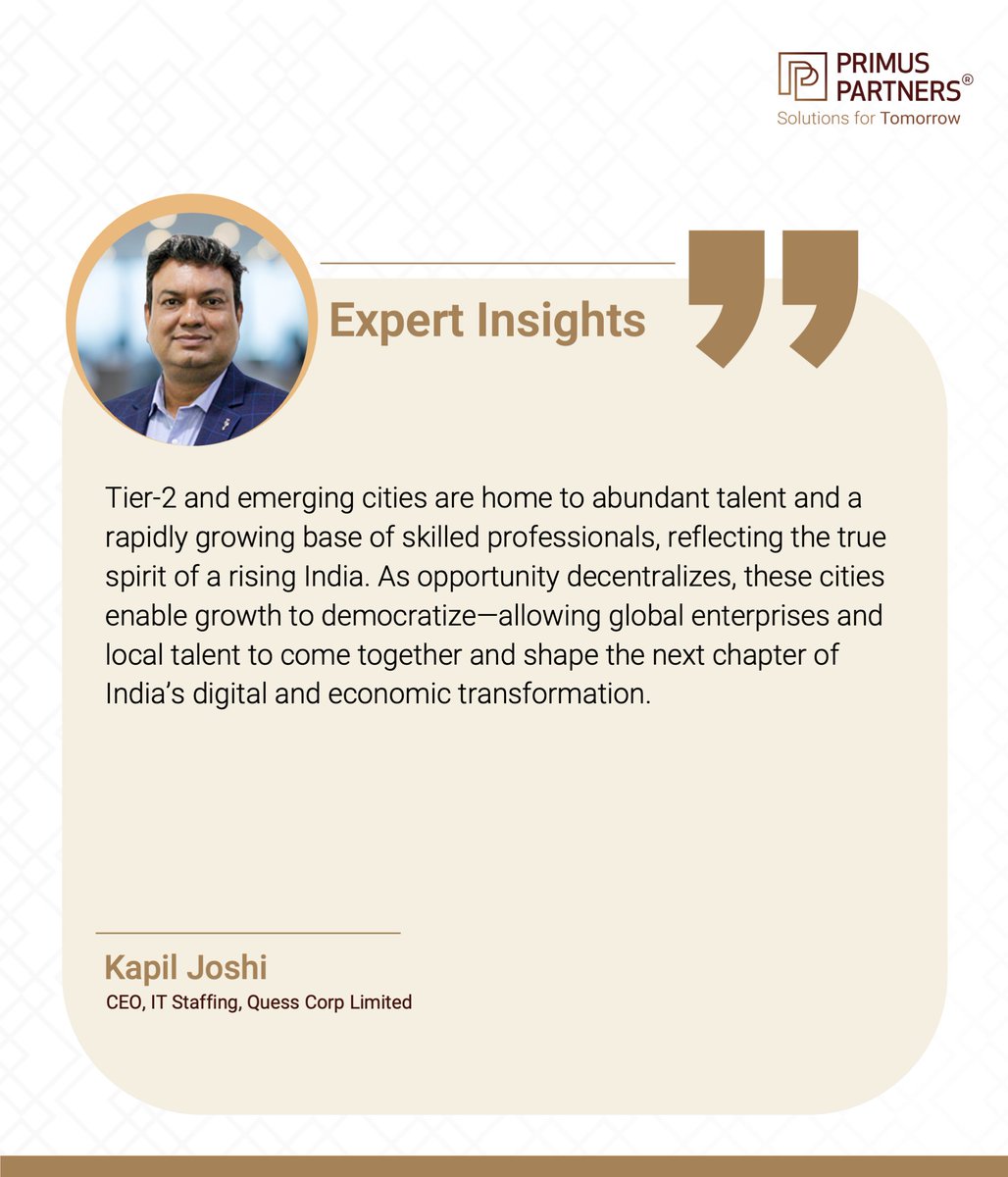 partners_primus's tweet photo. #PrimusResearch | In our latest report, โ๐๐๐๐จ๐ง๐ ๐๐ข๐๐ซ, ๐
๐ข๐ซ๐ฌ๐ญ ๐๐ก๐จ๐ข๐๐: ๐ ๐๐๐๐๐ข๐ง๐๐ฌ๐ฌ ๐๐ฌ๐ฌ๐๐ฌ๐ฌ๐ฆ๐๐ง๐ญ ๐จ๐ ๐๐ง๐๐ข๐โ๐ฌ ๐๐ฆ๐๐ซ๐ ๐ข๐ง๐ ๐๐๐ ๐๐ฎ๐๐ฌ,โ Primus Partners brings together perspectives from industry leaders and experts on how Tier-2 cities are shaping the next wave of enterprise-led innovation and investment.
From talent availability and infrastructure readiness to policy support and quality of life, these insights highlight why global organisations are increasingly looking beyond traditional metropolitan hubs.
๐๐ธ๐ช๐ฑ๐ฆ ๐ต๐ฉ๐ณ๐ฐ๐ถ๐จ๐ฉ ๐ต๐ฐ ๐ฆ๐น๐ฑ๐ญ๐ฐ๐ณ๐ฆ ๐ธ๐ฉ๐ข๐ต ๐ญ๐ฆ๐ข๐ฅ๐ช๐ฏ๐จ ๐ท๐ฐ๐ช๐ค๐ฆ๐ด ๐ฉ๐ข๐ท๐ฆ ๐ต๐ฐ ๐ด๐ข๐บ ๐ข๐ฃ๐ฐ๐ถ๐ต ๐ต๐ฉ๐ฆ ๐ง๐ถ๐ต๐ถ๐ณ๐ฆ ๐ฐ๐ง ๐๐ฏ๐ฅ๐ช๐ขโ๐ด ๐ฆ๐ฎ๐ฆ๐ณ๐จ๐ช๐ฏ๐จ ๐๐๐ ๐ฆ๐ค๐ฐ๐ด๐บ๐ด๐ต๐ฆ๐ฎ.
#PrimusResearch #GCC #India2047 #Tier2Cities #GlobalCapabilityCentres #IndiaGrowthStory