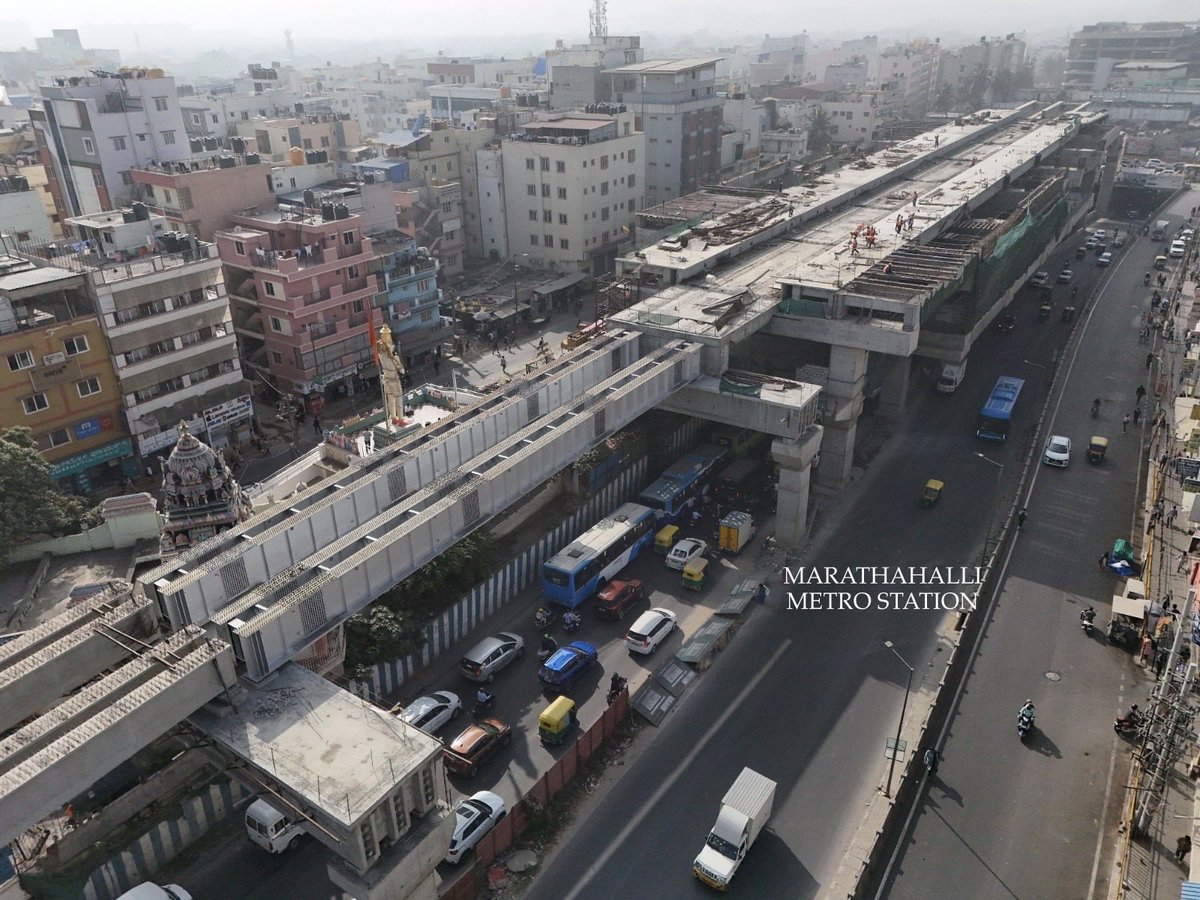 WF_Watcher's tweet image. 📍 Marathahalli Metro 🚉 current status.

#BlueLine #SNC PC: X Friend